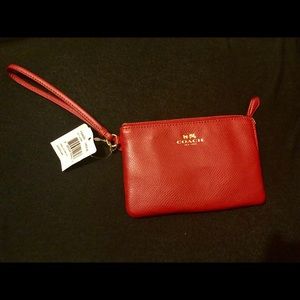 Red Coach Wristlet